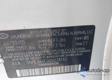 2016 Hyundai Sonata Sport/Limited from USA, damaged, VIN 5NPE34AF0GH274142